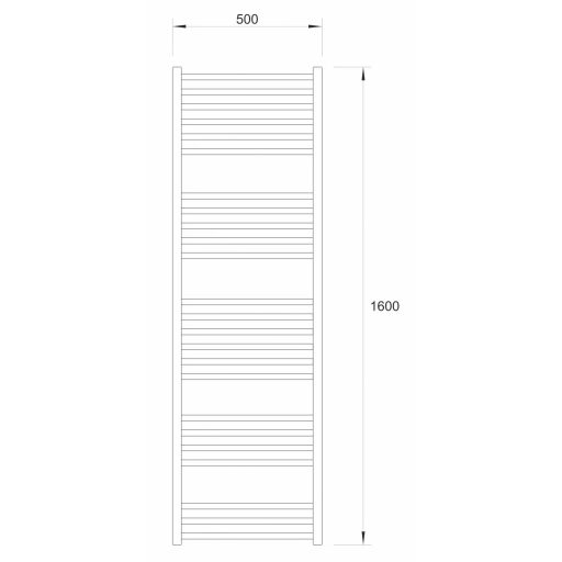 WARME SAAR törölközőszárító radiátor 50x160cm króm