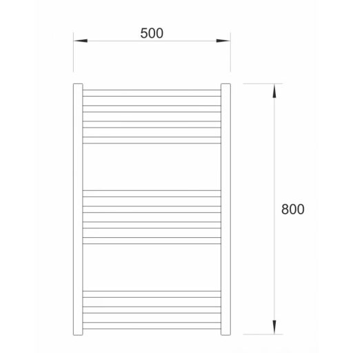 WARME SAAR modern törölközőszárító radiátor – Króm, 50x80cmm