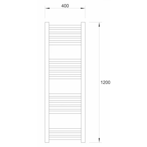 WARME WERRA prémium törölközőszárító radiátor – Króm, 40x120cm