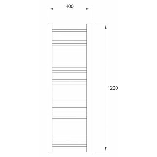 WARME WERRA prémium törölközőszárító radiátor – Fehér, 40x120cm