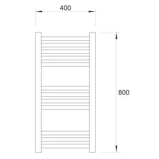 WARME WERRA prémium törölközőszárító radiátor – Króm, 40x80cm