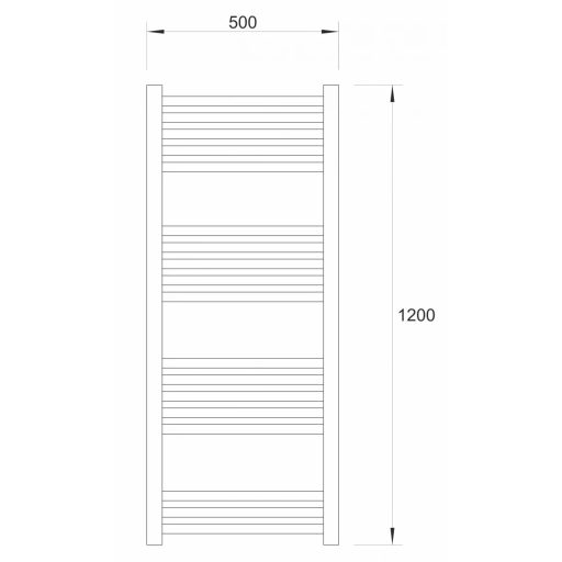 WARME WERRA prémium törölközőszárító radiátor – Fehér, 50x120cm
