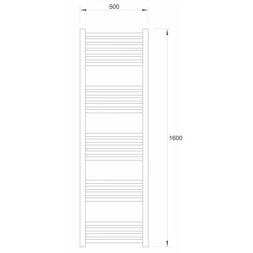 WARME WERRA prémium törölközőszárító radiátor – Fehér, 50x160cm