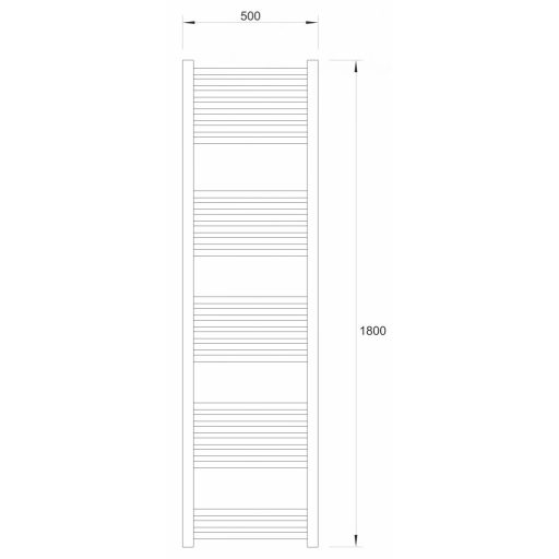 WARME WERRA prémium törölközőszárító radiátor – Króm, 50x180cm