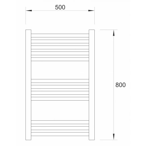 WARME WERRA prémium törölközőszárító radiátor – Fehér, 50x80cm