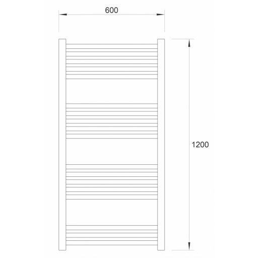WARME WERRA prémium törölközőszárító radiátor – Fehér, 60x120cm