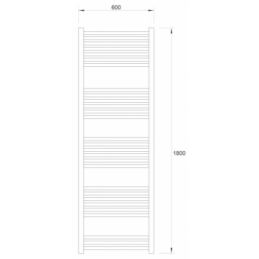 WARME WERRA prémium törölközőszárító radiátor – Fehér, 60x180cm