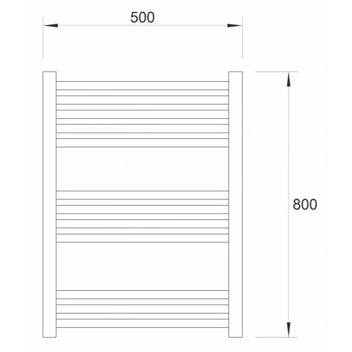 WARME WERRA prémium törölközőszárító radiátor – Fehér, 60x80cm