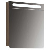   LineART WING 58 cm Tükrös Fürdőszobaszekrény LED Világítással – Natúr Tölgy – Nedvességálló