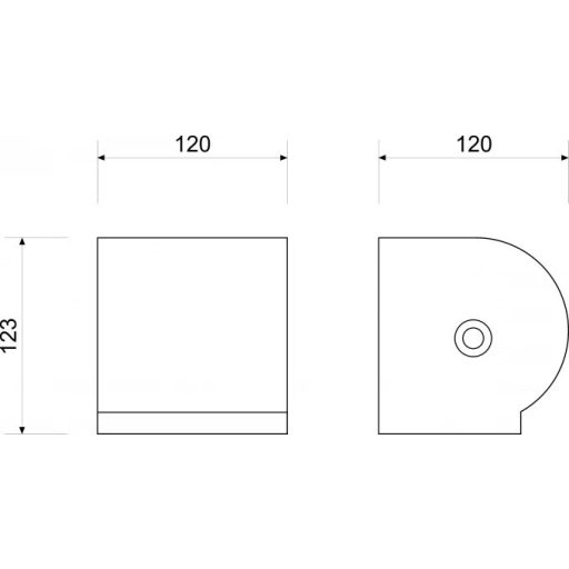MINOTTI nagy WC-papír tartó fedéllel 120x123x120 mm króm