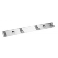 MINOTTI 3 akasztós szögletes fali fogas, króm