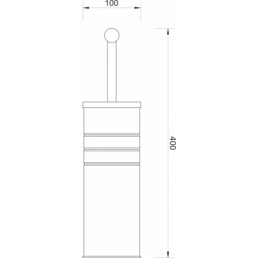 MINOTTI WC kefe tartó 100x400 mm króm