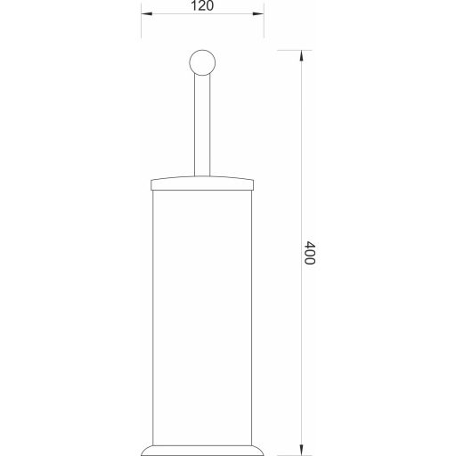 MINOTTI WC kefe tartó 120x400 mm króm