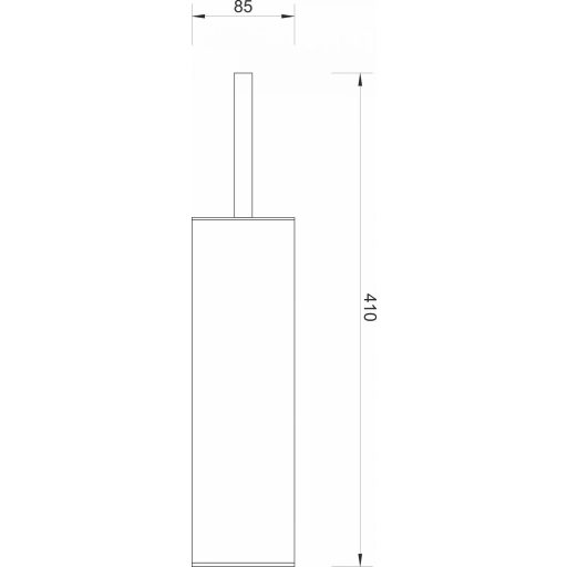 MINOTTI kerek álló WC-kefe – 85x410 mm – Inox (YS101S)