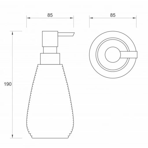MINOTTI asztali szappanadagoló, szabadon álló
