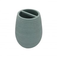   Minotti kötött mintás zsályazöld fogkefetartó pohár, pultra helyezhető