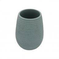 Minotti modern ovális fogkefetartó pohár, kékesszürke