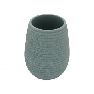Minotti modern ovális fogkefetartó pohár, kékesszürke