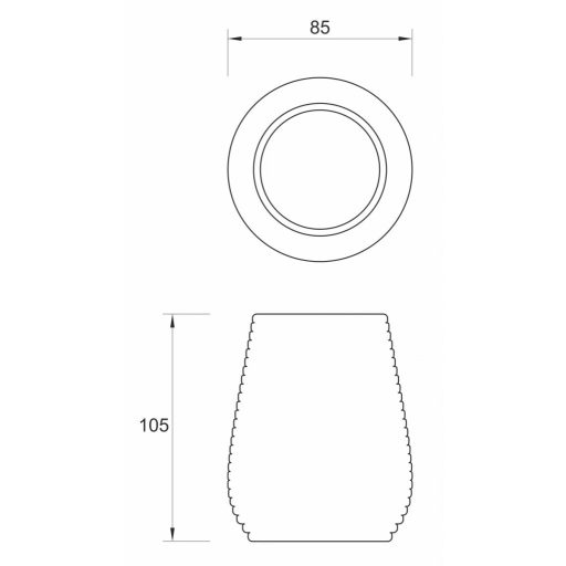 Minotti modern ovális fogkefetartó pohár, kékesszürke
